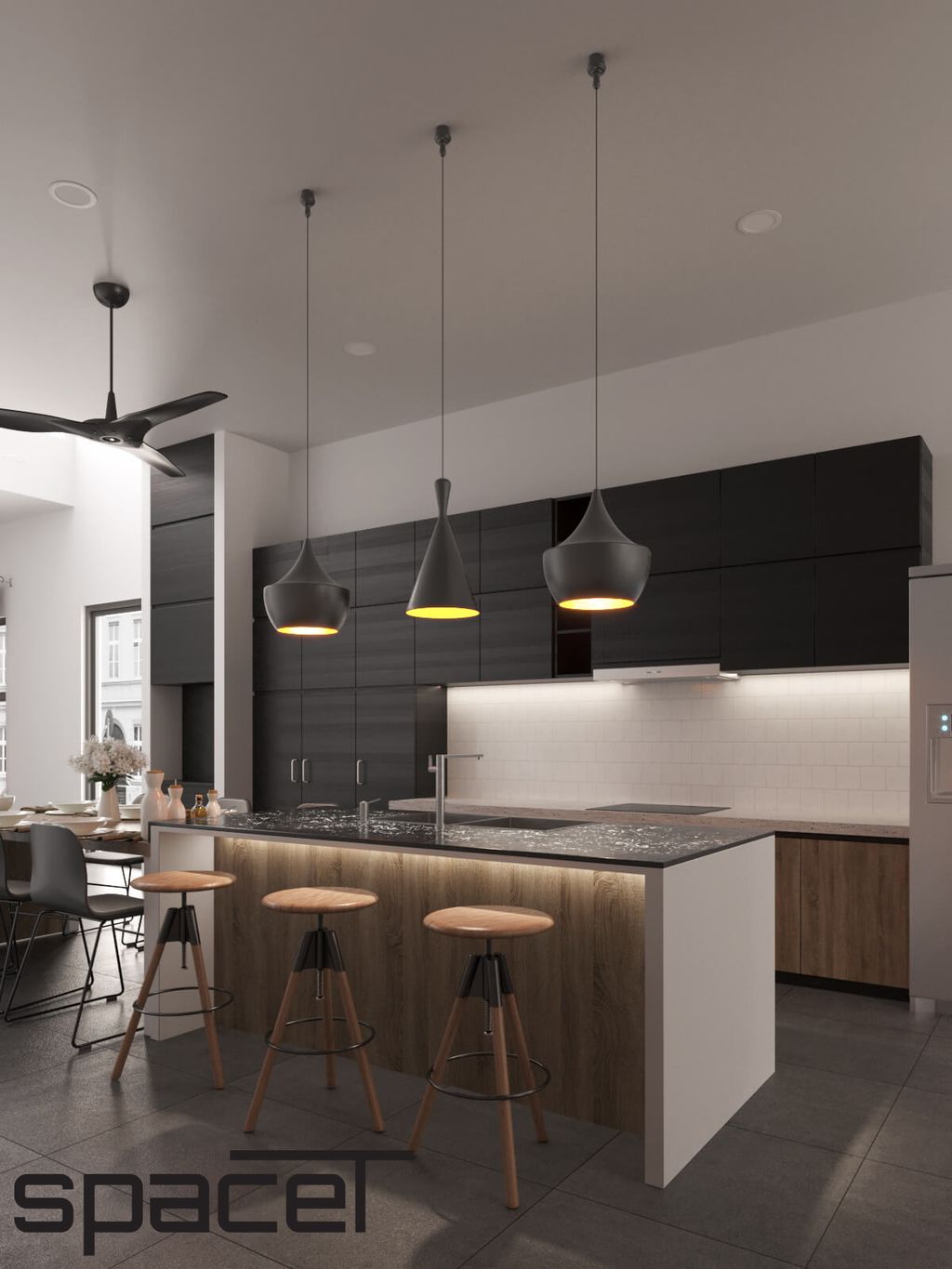 Phòng bếp - Nhà phố Đồng Nai 3PN - Phong cách Modern  | Space T