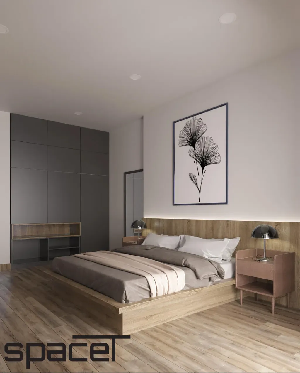 Phòng ngủ - Nhà phố Đồng Nai 3PN - Phong cách Modern | Space T