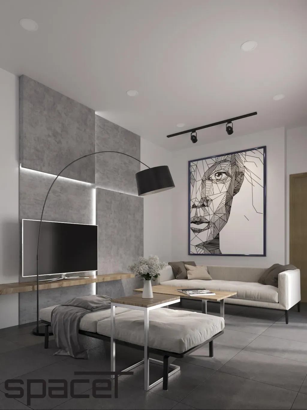 Phòng khách - Nhà phố Đồng Nai 3PN - Phong cách Modern | Space T