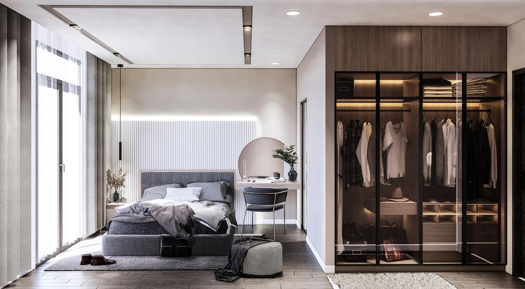 Phòng ngủ - Nhà phố Bảo Minh Residence - Phong cách Modern  | Space T