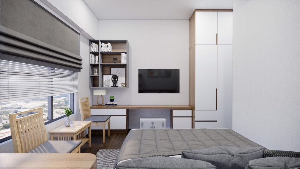 Phòng ngủ - Căn hộ Mizuki Park 5 - Phong cách Modern  | Space T