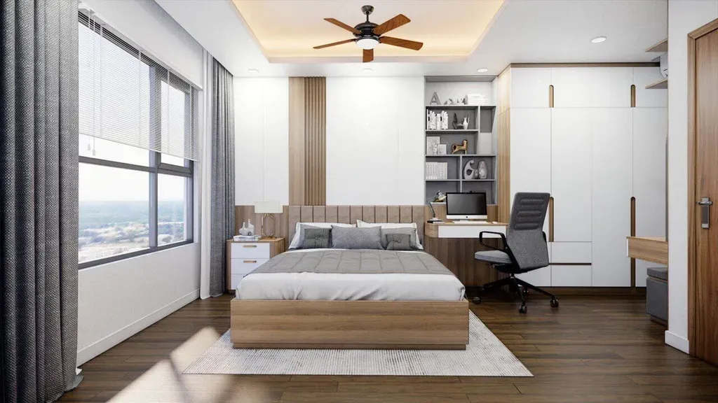Phòng ngủ - Căn hộ Mizuki Park 5 - Phong cách Modern | Space T