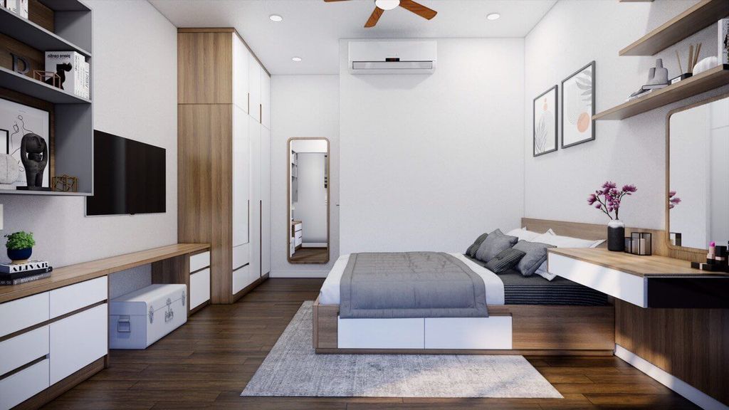 Phòng ngủ - Căn hộ Mizuki Park 5 - Phong cách Modern  | Space T