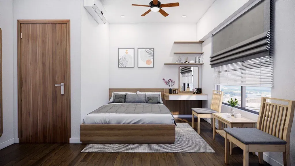 Phòng ngủ - Căn hộ Mizuki Park 5 - Phong cách Modern | Space T