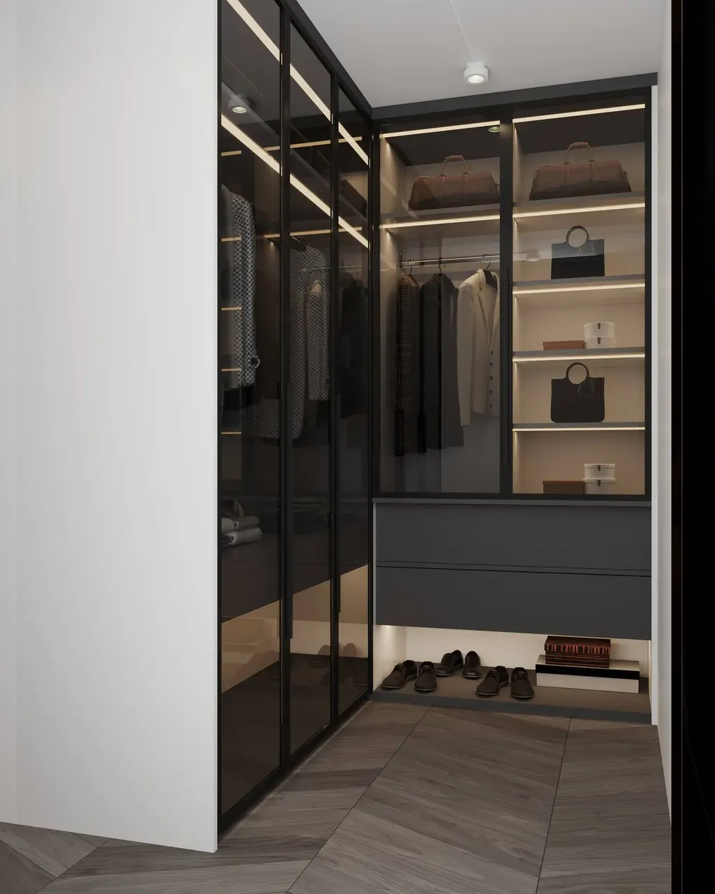 Phòng thay đồ - Căn hộ Midtown (The Peak) - Phong cách Modern | Space T
