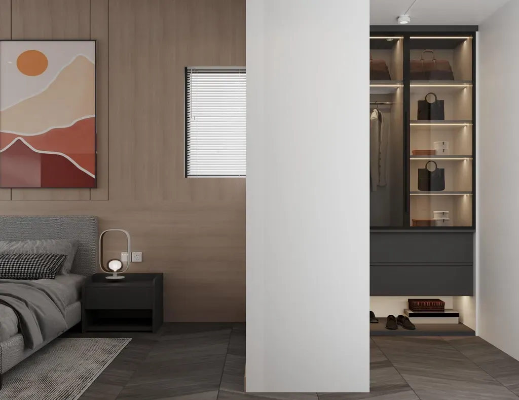Phòng ngủ, Phòng thay đồ - Căn hộ Midtown (The Peak) - Phong cách Modern | Space T