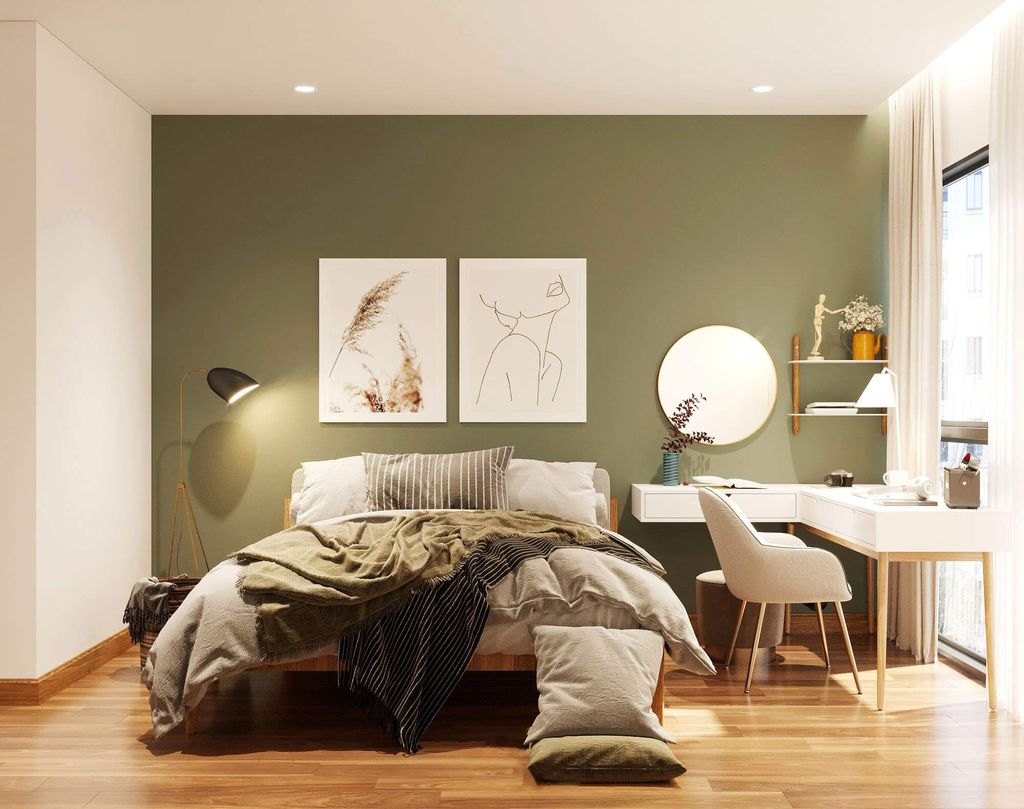 Phòng ngủ - Căn hộ Eco Green - Phong cách Modern  | Space T