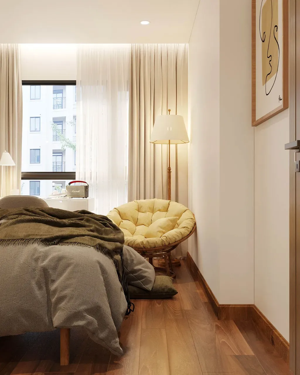 Phòng ngủ - Căn hộ Eco Green - Phong cách Modern | Space T