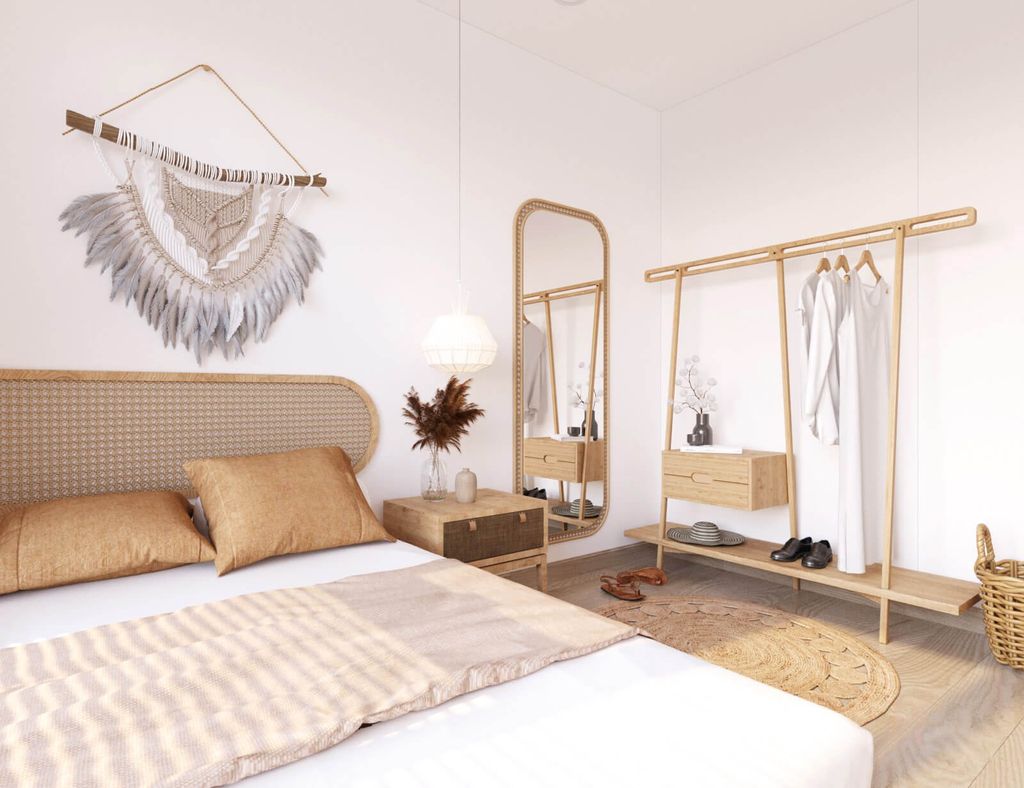 Phòng ngủ - Căn hộ Saigon Pearl - Phong cách Scandinavian + Tropical  | Space T
