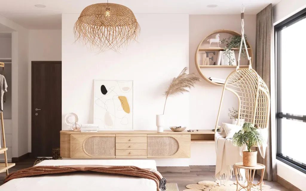 Phòng ngủ - Căn hộ Saigon Pearl - Phong cách Scandinavian + Tropical | Space T