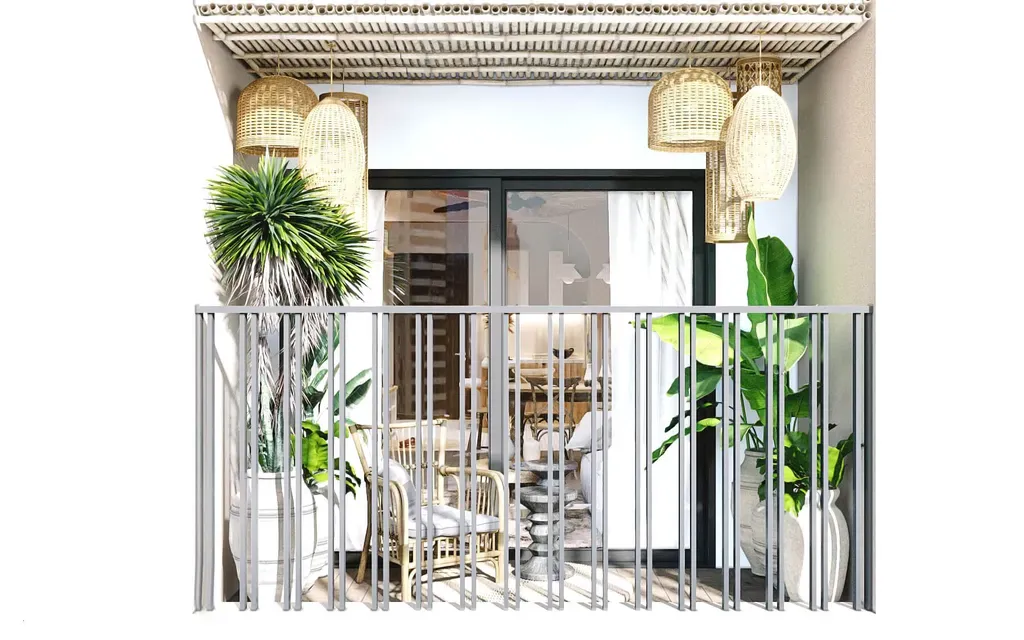 Lô gia - Căn hộ Saigon Pearl - Phong cách Scandinavian + Tropical | Space T