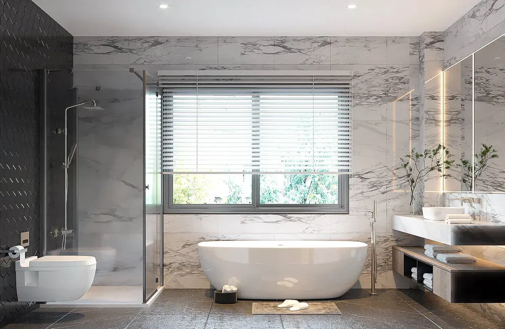 Phòng tắm - Shophouse The Manhattan (Nhà mẫu) - Phong cách Modern Classic | Space T