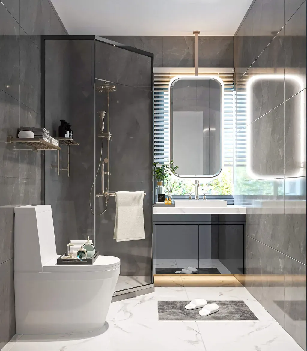Phòng tắm - Shophouse The Manhattan (Nhà mẫu) - Phong cách Modern Classic | Space T