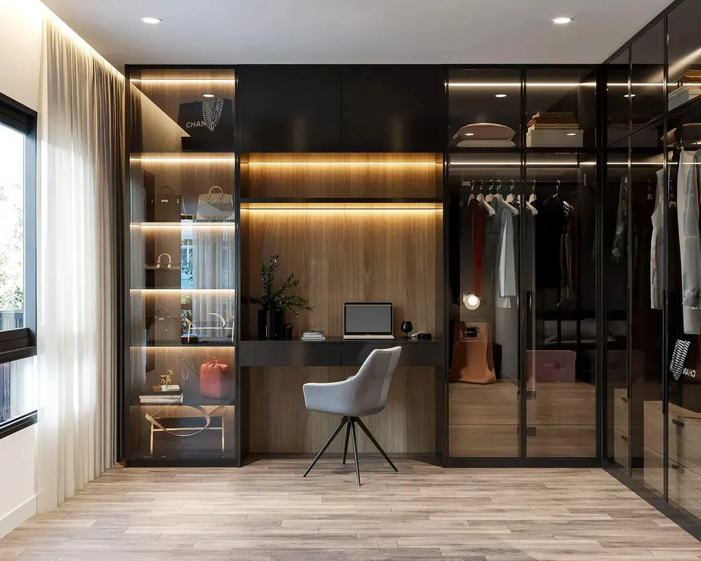 Phòng ngủ, Phòng thay đồ - Căn hộ Celadon City (Nhà mẫu) - Phong cách Modern | Space T
