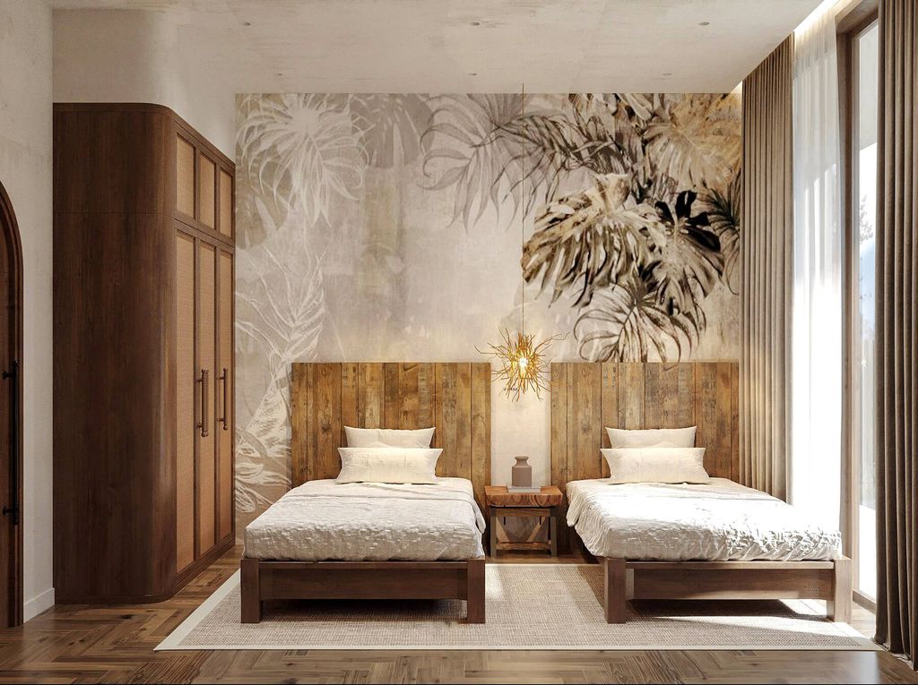 Phòng ngủ - Villa tại Đắk Lắk - Phong cách Wabi Sabi  | Space T