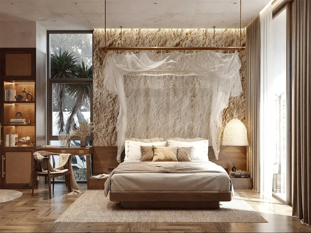 Phòng ngủ - Villa tại Đắk Lắk - Phong cách Wabi Sabi | Space T