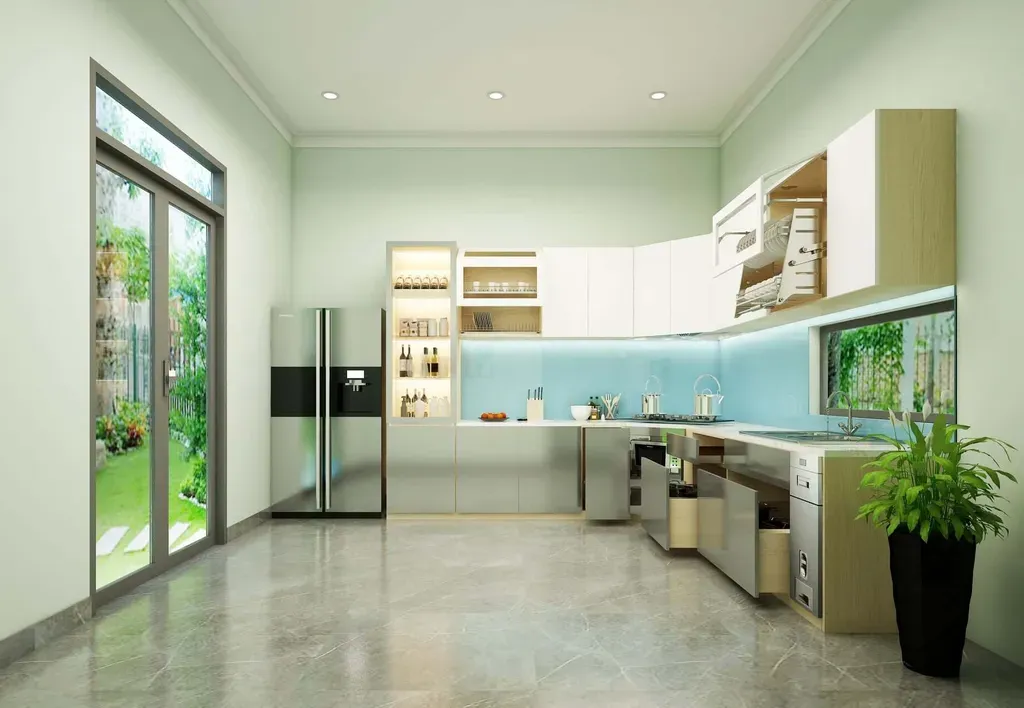 Phòng bếp - Nhà phố 220m2 tại Tây Ninh - Phong cách Modern | Space T