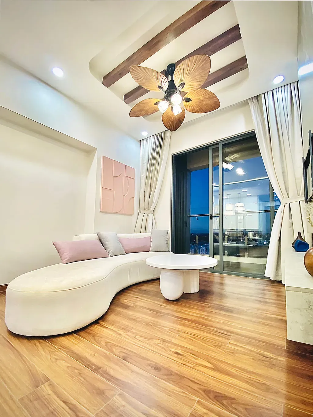 Phòng khách - Căn hộ Akari City Bình Tân - Phong cách Wabi Sabi | Space T