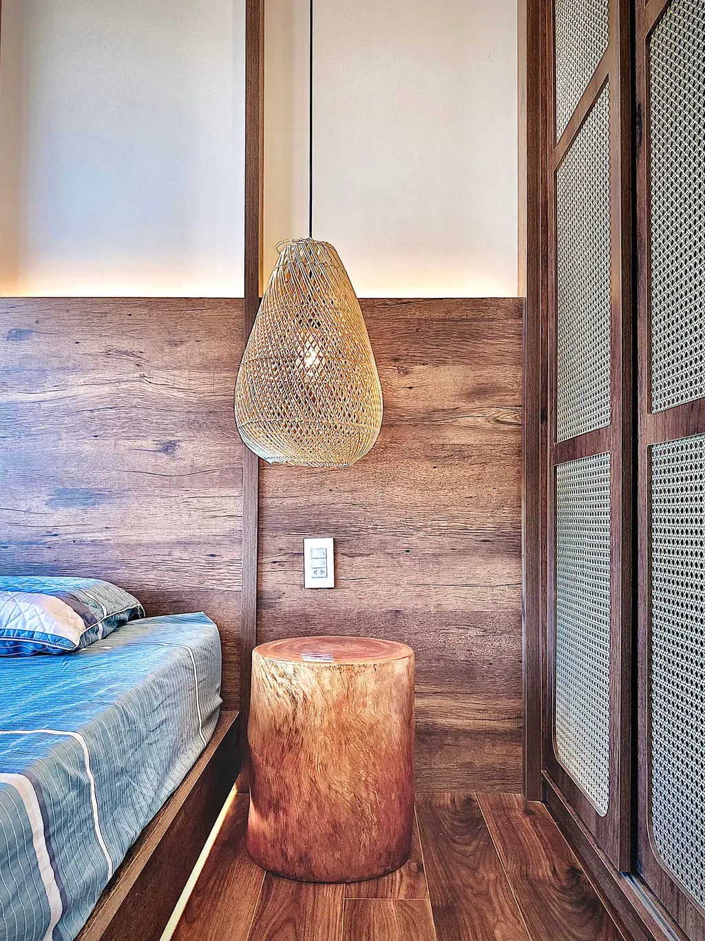 Phòng ngủ - Căn hộ Akari City Bình Tân - Phong cách Wabi Sabi | Space T