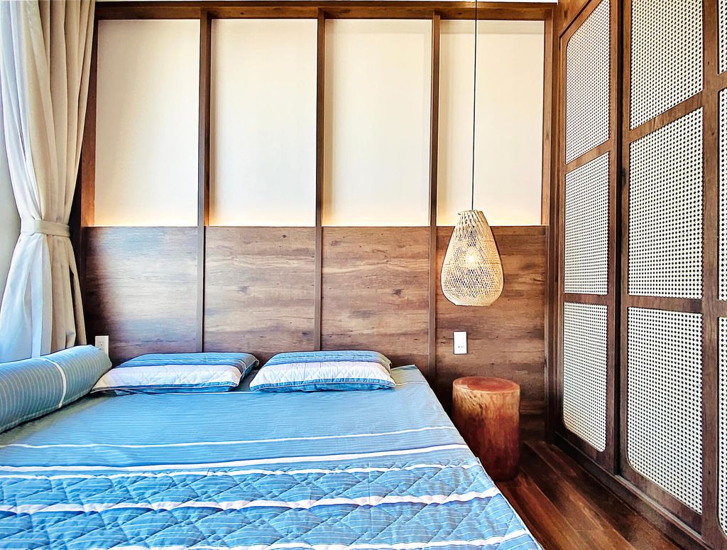 Phòng ngủ - Căn hộ Akari City Bình Tân - Phong cách Wabi Sabi  | Space T