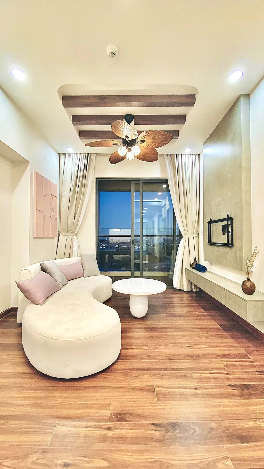 Phòng khách - Căn hộ Akari City Bình Tân - Phong cách Wabi Sabi | Space T