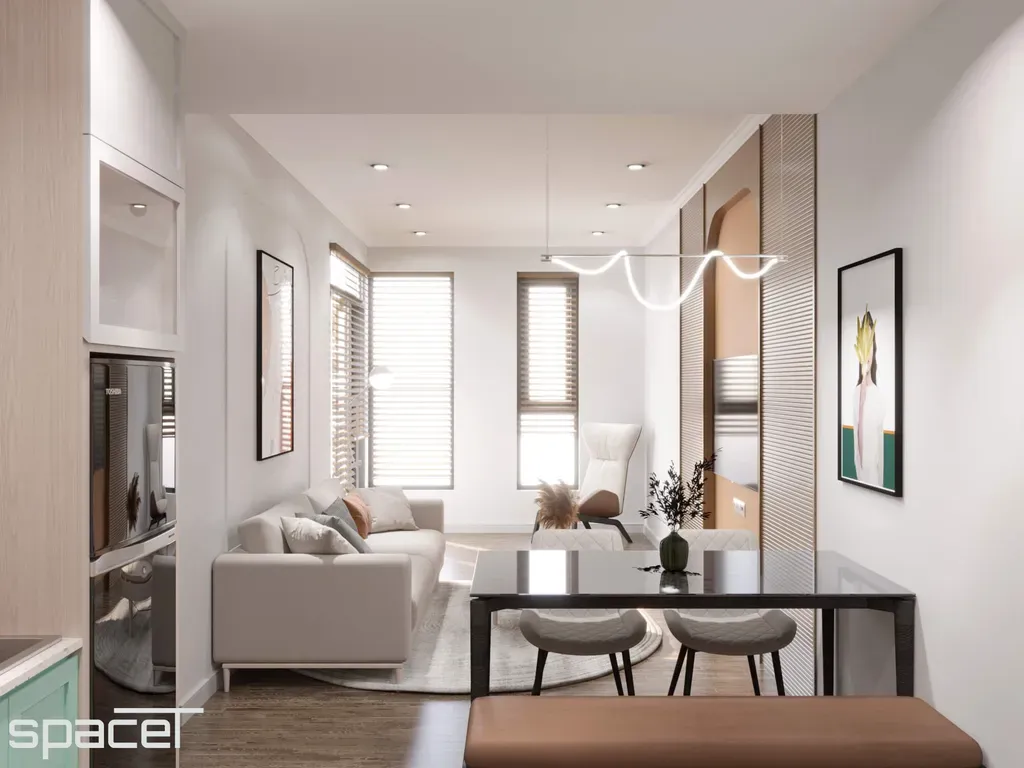 Phòng khách, Phòng ăn - Căn hộ Centana Quận 2 - Phong cách Scandinavian + Modern | Space T