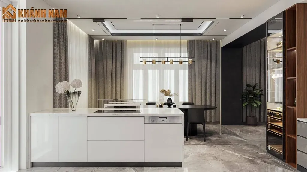 Phòng bếp, Phòng ăn - Nhà phố 80m2 tại Thủ Đức - Phong cách Modern | Space T