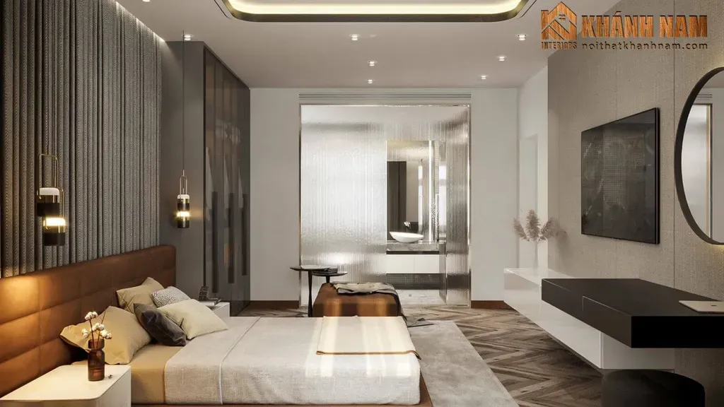 Phòng ngủ - Nhà phố 80m2 tại Thủ Đức - Phong cách Modern | Space T