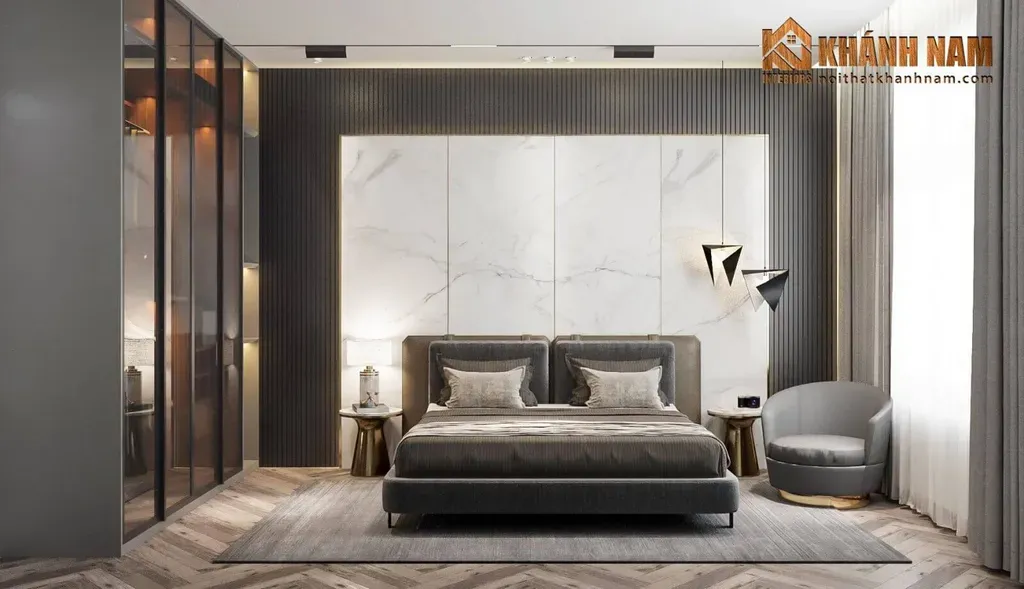 Phòng ngủ - Nhà phố 80m2 tại Thủ Đức - Phong cách Modern | Space T