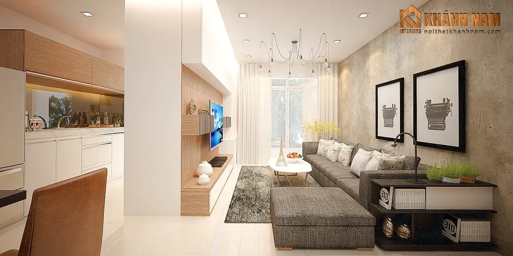 Phòng khách - Căn hộ chung cư Novaland - Phong cách Modern | Space T