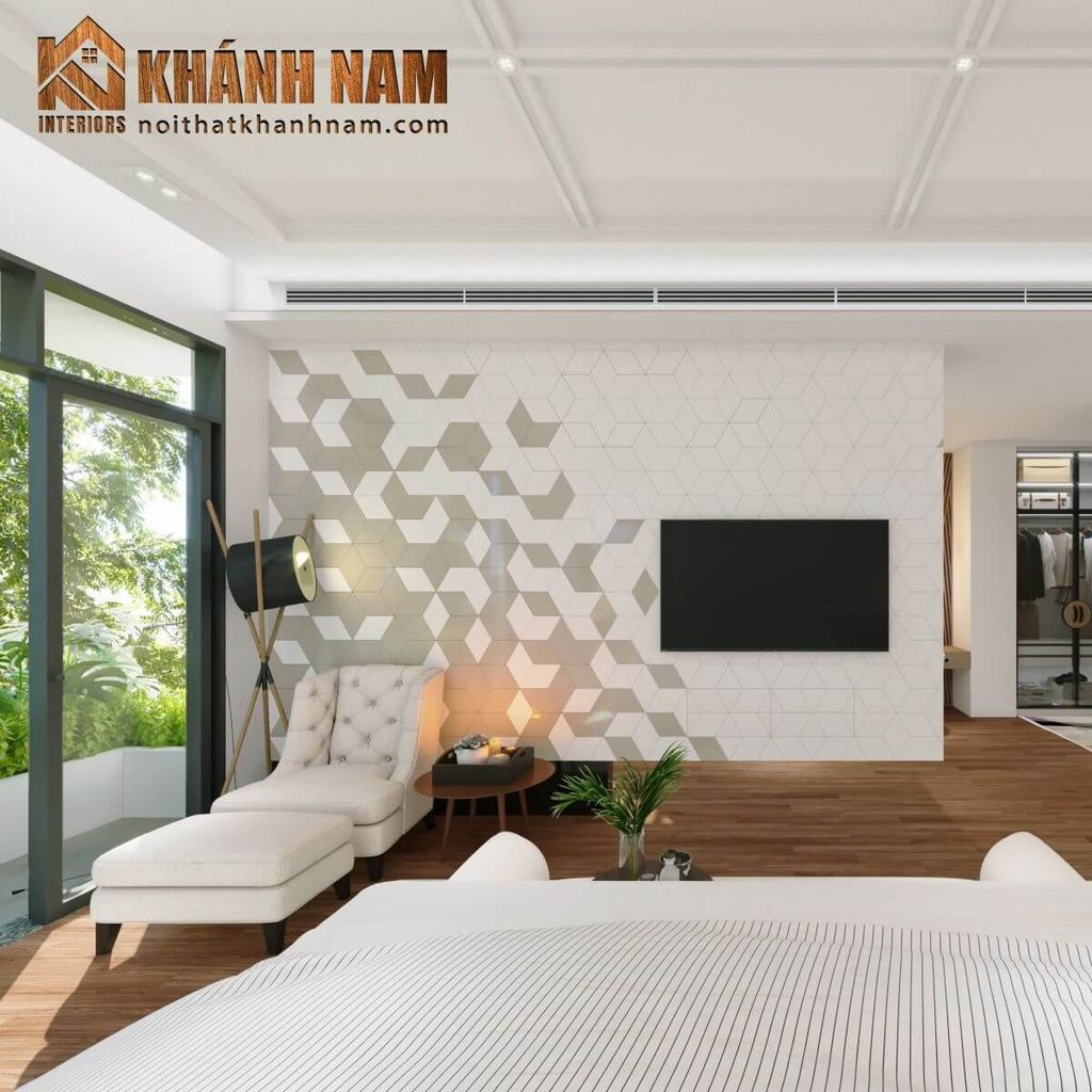 Phòng ngủ, Góc thư giãn - Nhà phố KDC Him Lam - Phong cách Modern  | Space T