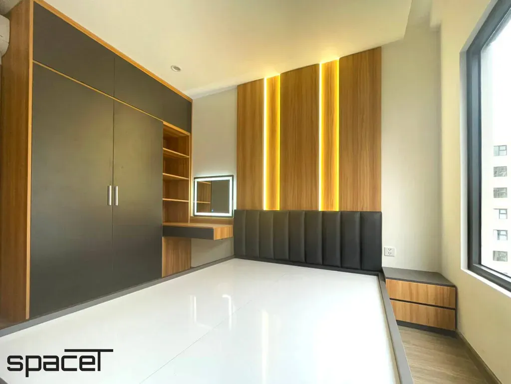 Phòng ngủ - Căn hộ The Origami (Vinhomes) - Phong cách Modern | Space T