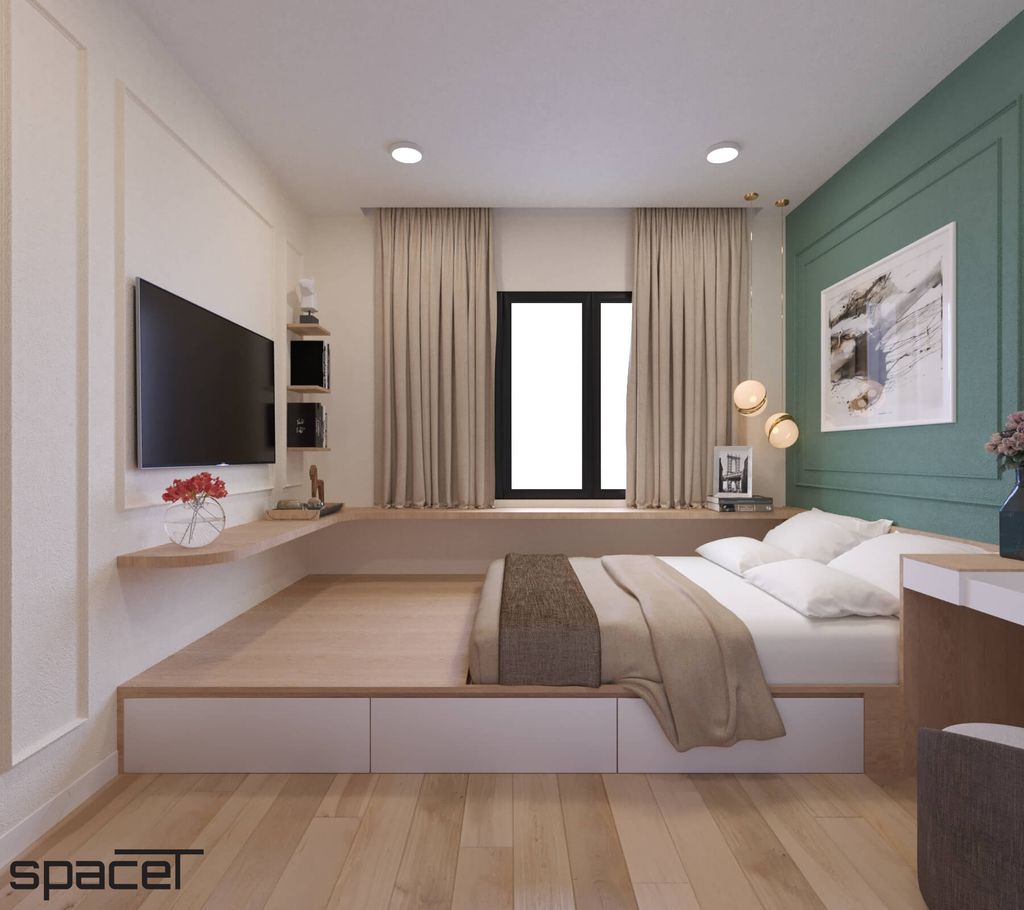 Phòng ngủ - Căn hộ An Gia Riverside - Phong cách Modern  | Space T