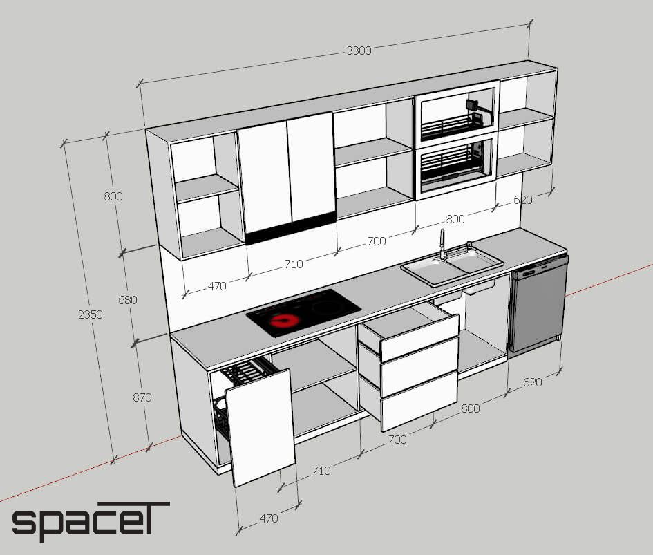 Phòng bếp Nhà phố Bình Tân - Phong cách Modern | Space T