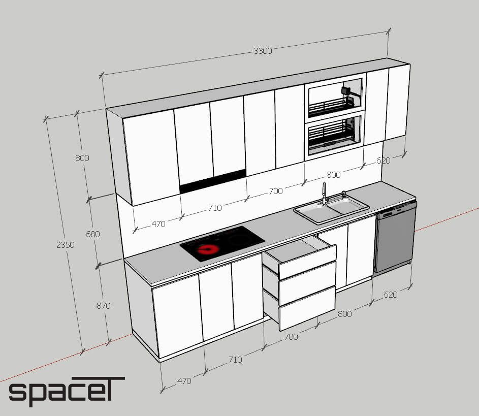 Phòng bếp Nhà phố Bình Tân - Phong cách Modern | Space T