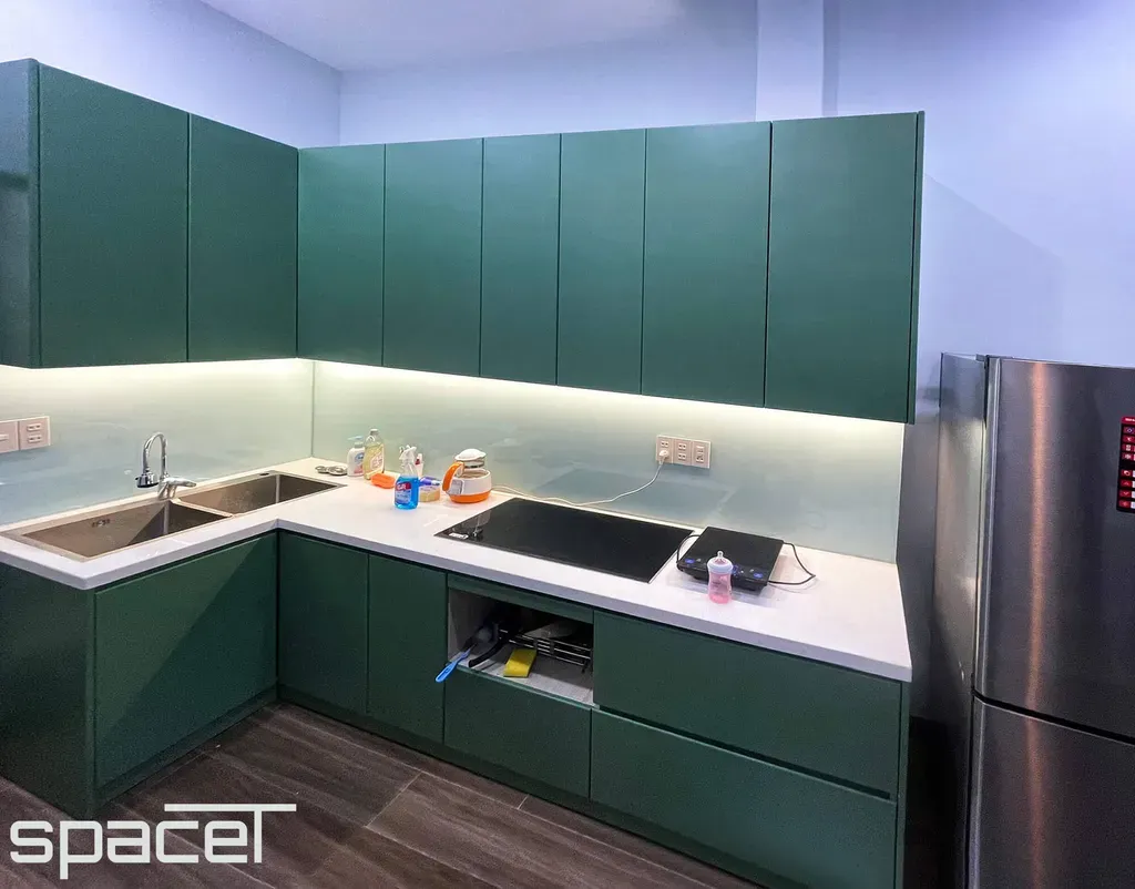 Phòng bếp - Nhà phố 100m2 tại Biên Hòa Đồng Nai - Phong cách Modern | Space T