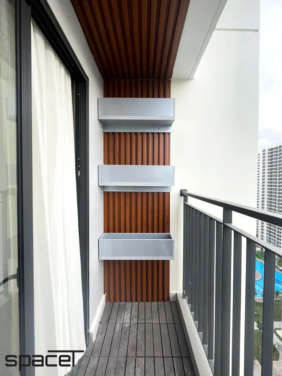 Lô gia - Căn hộ The Origami (Vinhomes Grand Park) - Phong cách Modern | Space T