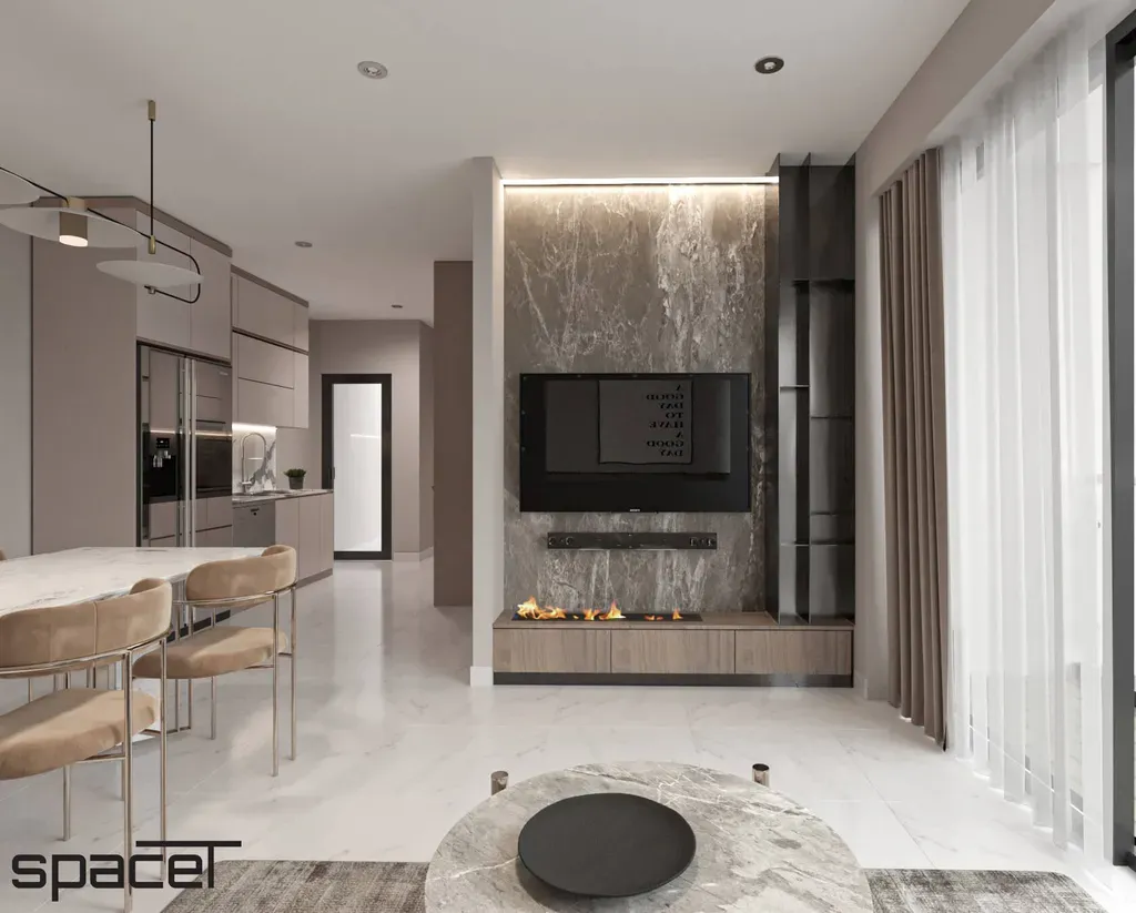 Phòng khách - Căn hộ Precia Quận 2 - Phong cách Modern | Space T
