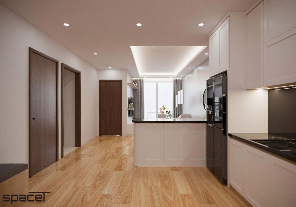Phòng bếp - Căn hộ Orient Apartment Quận 4 - Phong cách Modern  | Space T