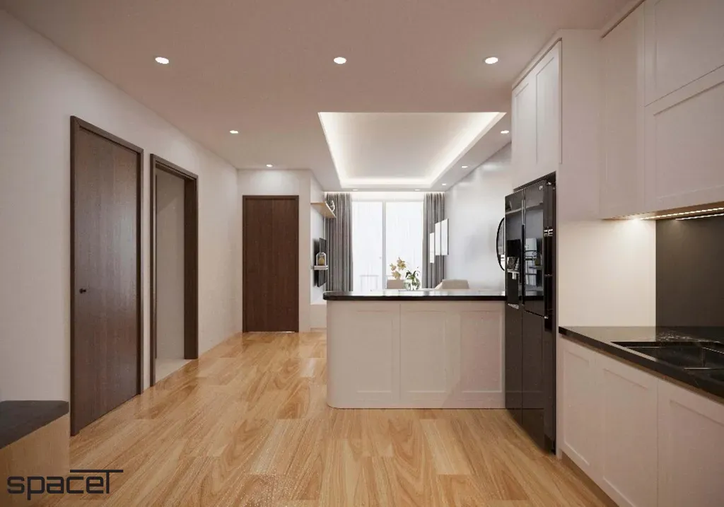 Phòng bếp - Căn hộ Orient Apartment Quận 4 - Phong cách Modern | Space T