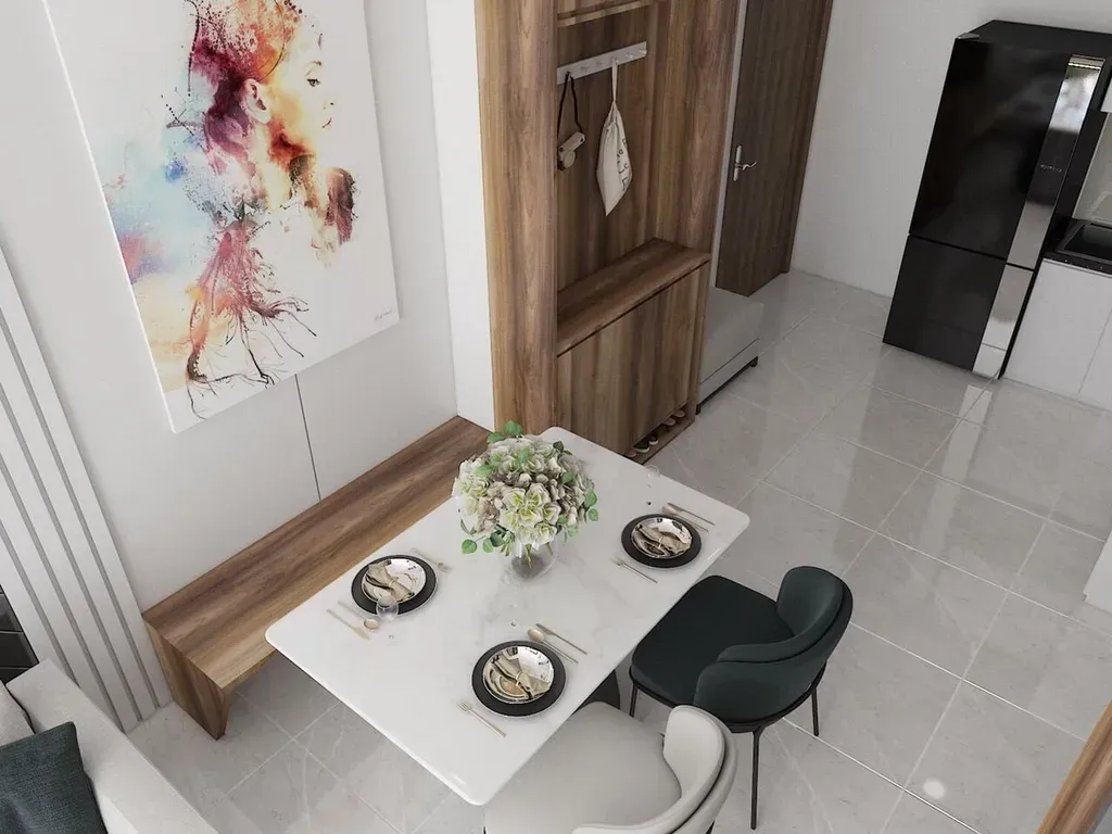 Phòng ăn, Lối vào - Căn hộ Ricca Quận 9 - Phong cách Modern | Space T