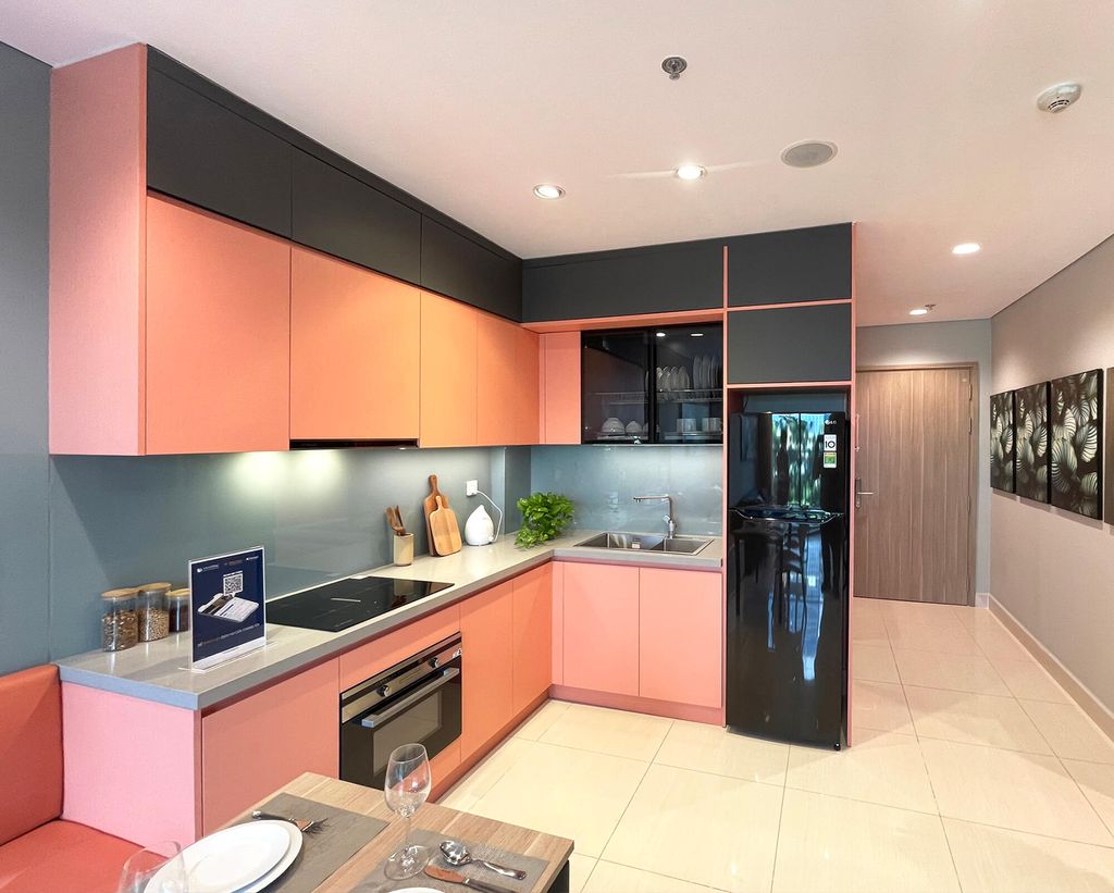 Phòng bếp - Căn hộ mẫu phong cách Modern (Showroom An Cường)  | Space T