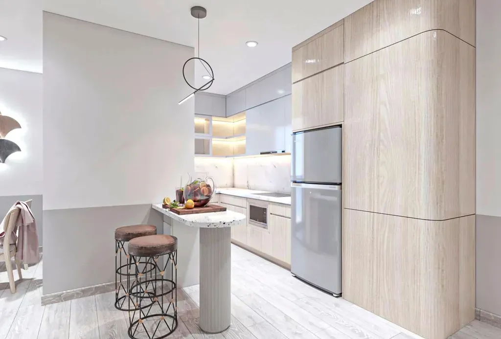 Phòng bếp - Căn hộ 1PN Midtown Quận 7 - Phong cách Modern | Space T