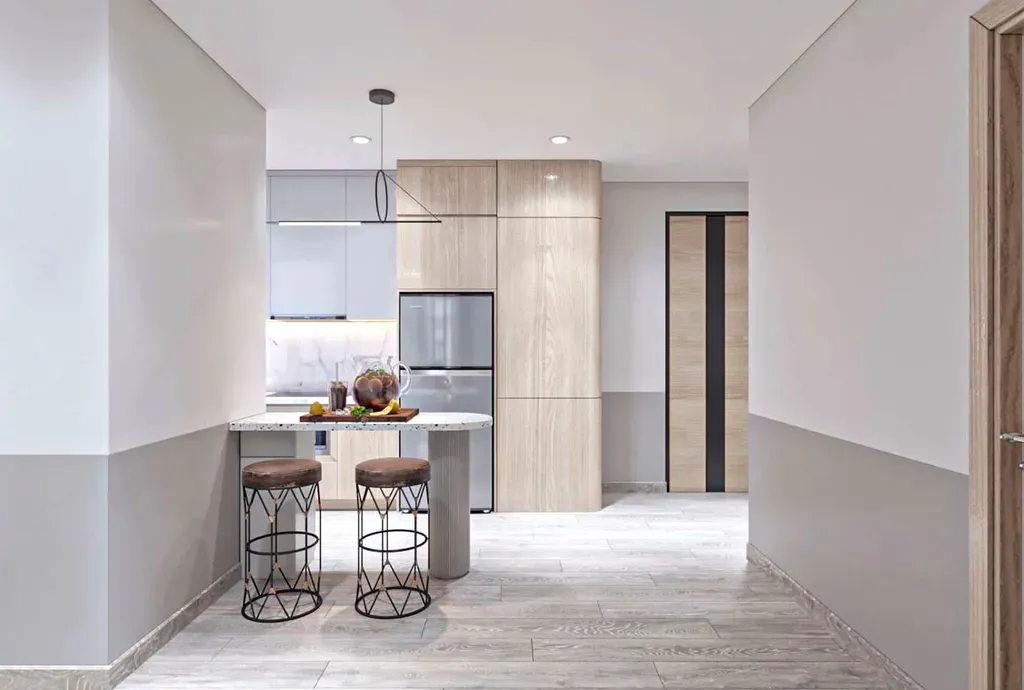 Phòng bếp - Căn hộ 1PN Midtown Quận 7 - Phong cách Modern | Space T