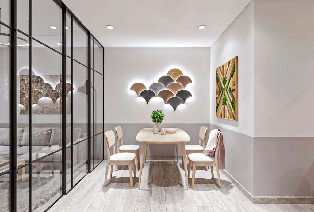 Phòng ăn - Căn hộ 1PN Midtown Quận 7 - Phong cách Modern | Space T