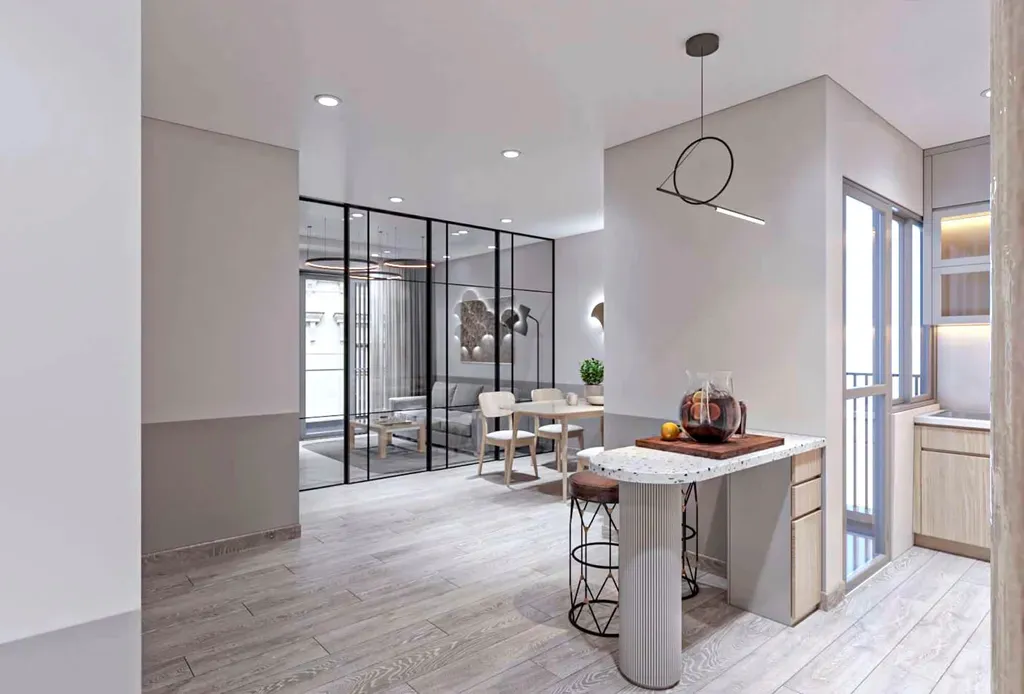 Phòng bếp - Căn hộ 1PN Midtown Quận 7 - Phong cách Modern | Space T
