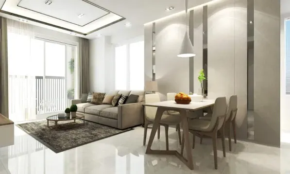 Phòng khách, Phòng ăn - Căn hộ 58m2 Vinhomes Grand Park - Phong cách Modern | Space T