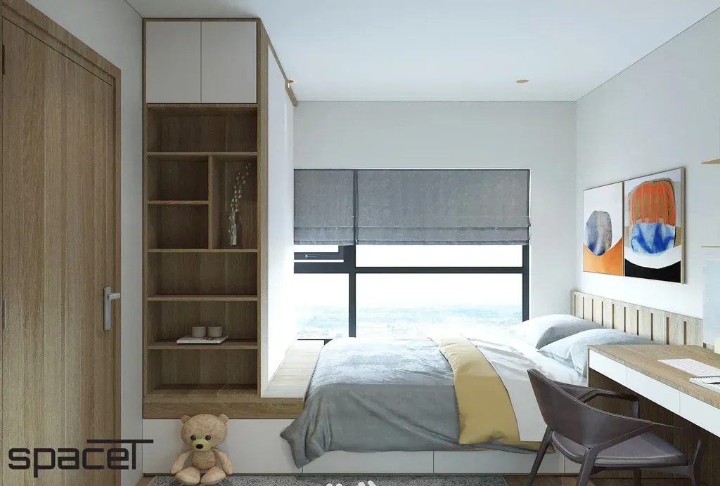 Phòng ngủ - Căn hộ Vinhomes Origami Q.9 - Phong cách Modern | Space T