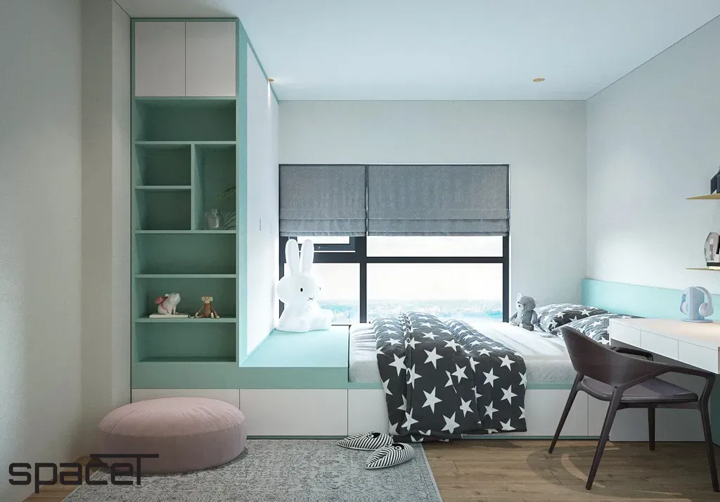 Phòng ngủ, Phòng cho bé - Căn hộ Vinhomes Origami Q.9 - Phong cách Modern | Space T