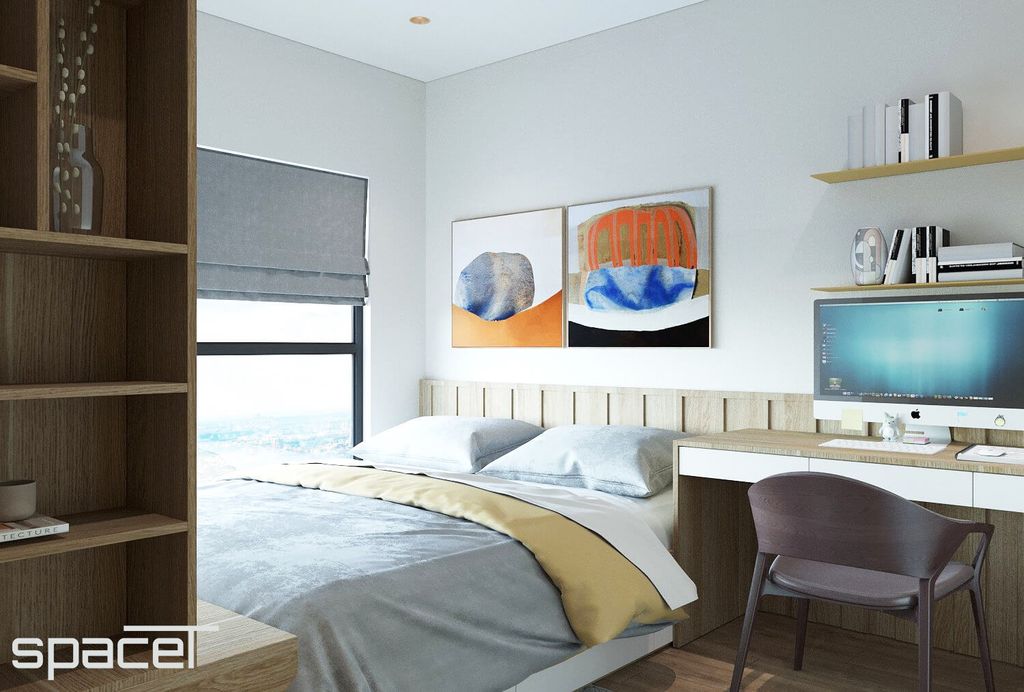 Phòng ngủ - Căn hộ Vinhomes Origami Q.9 - Phong cách Modern  | Space T